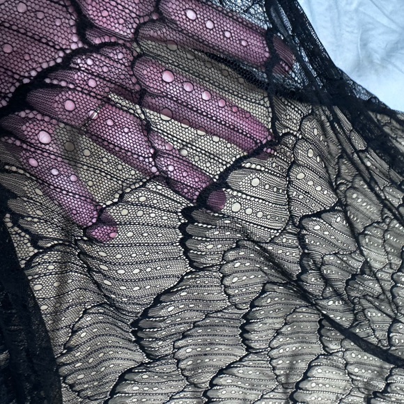 BRAND NEW Max Studio Lace Art Deco Tan & Black Lace Dress Size XL - Picture 5 of 6